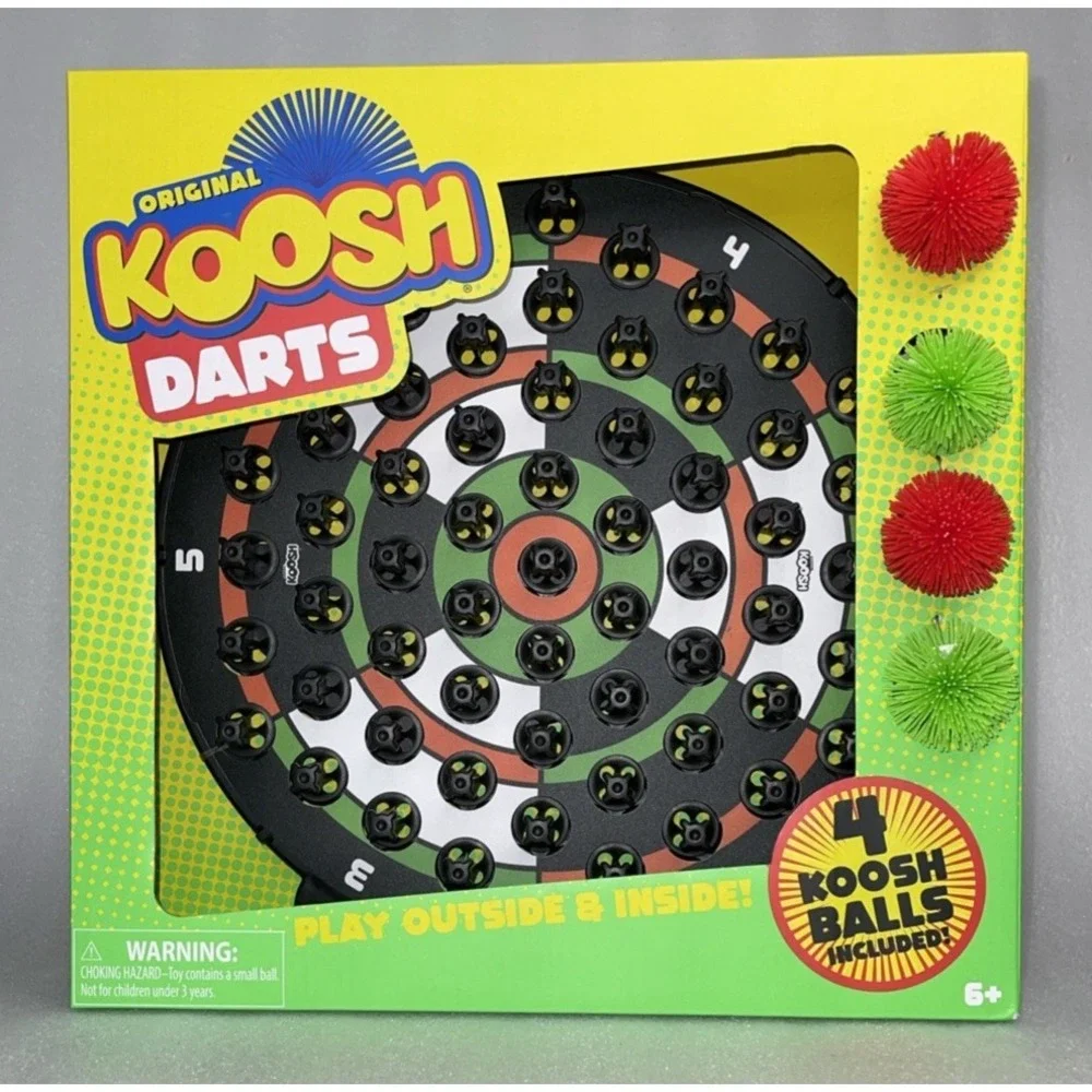 Koosh Darts Dartboard Toy For Kids Interactive Indoor & Outdoor Game Ages 6+ NEW